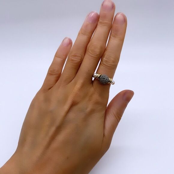 NWT Wool + Pepper Co. Lava Rock Stackable Ring - Picture 4 of 6